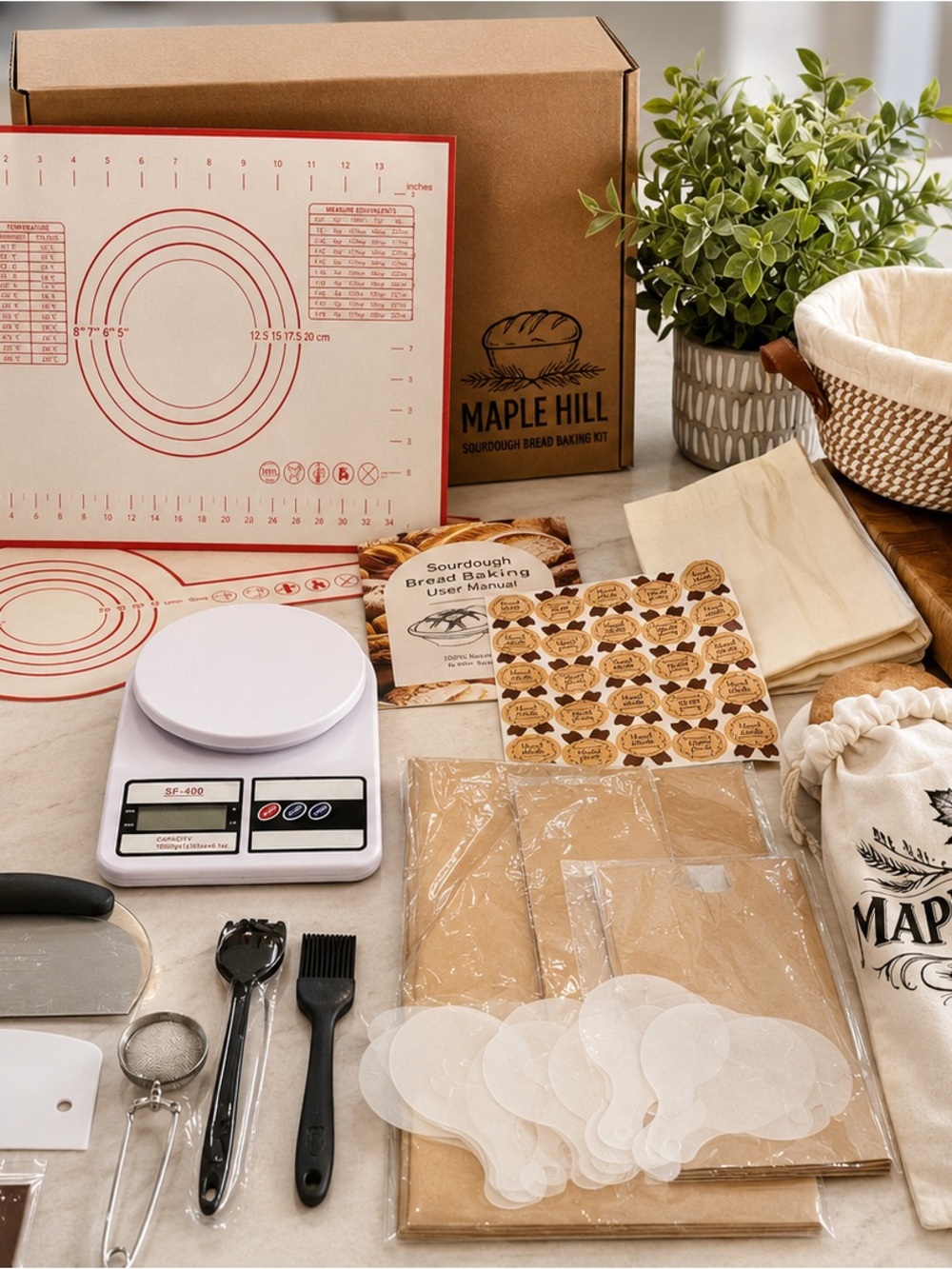 Maple & Mill Ultimate Sourdough Starter Kit - Brand New 65 Piece.